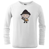 Da Oid Sinzer Leberkassemmel Longsleeve Kinder Weiss Westerndorf Front